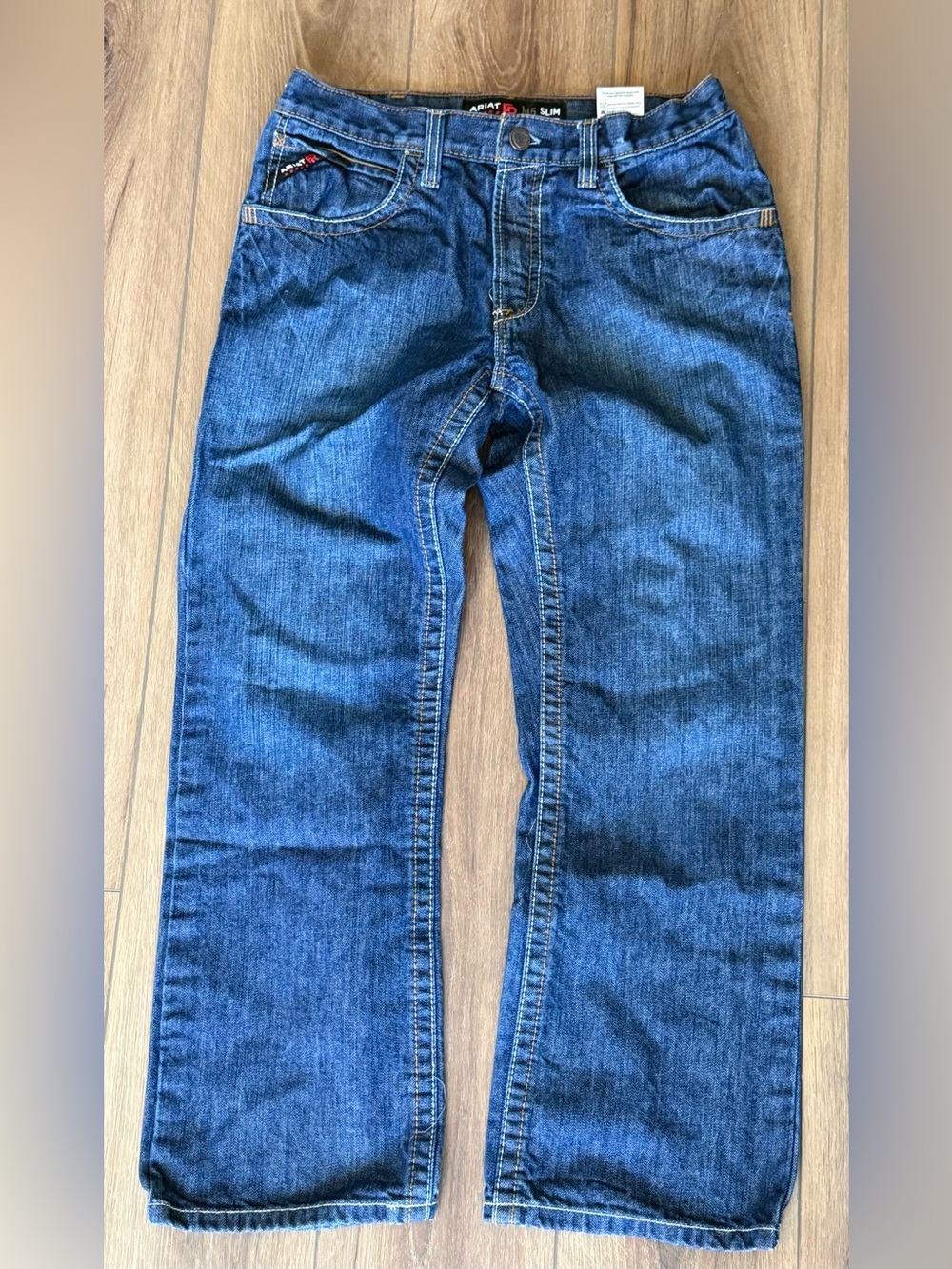 ARIAT FR Men's 31x29 blue Denim Fire Resistant M5 Slim Straight Jeans CAT 2 2112